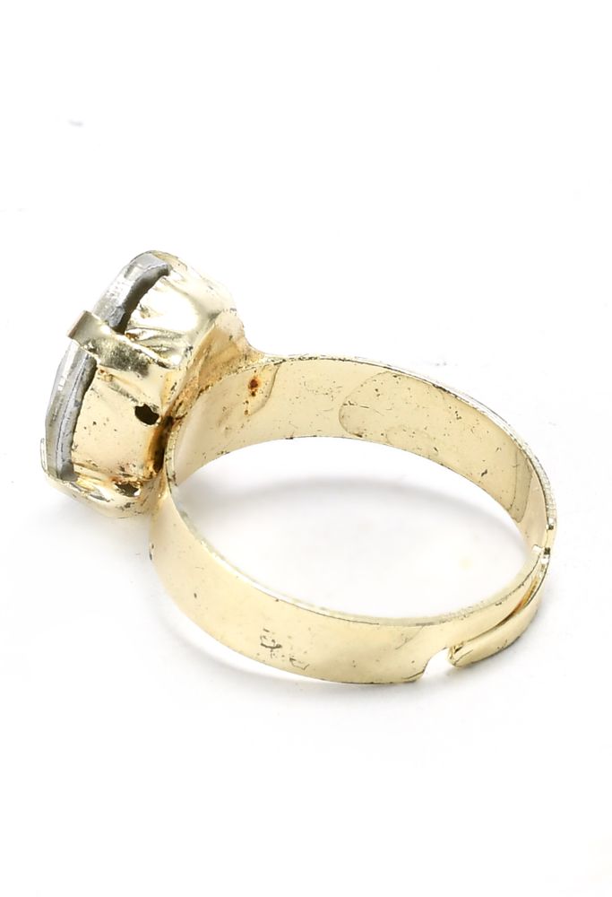 Mominos Fashion Johar Kamal Gold-Polished Finish Stone Choker For Women (White) | Grocsy