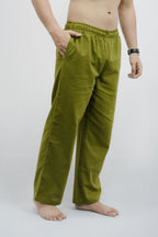 Fabmade Peach & Olive Combo Linen Pajama | Grocsy