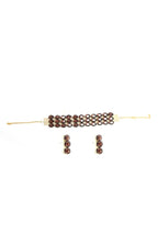 Mominos Fashion Johar Kamal Gold-Polished Finish Stone Choker For Women (Brown) | Grocsy