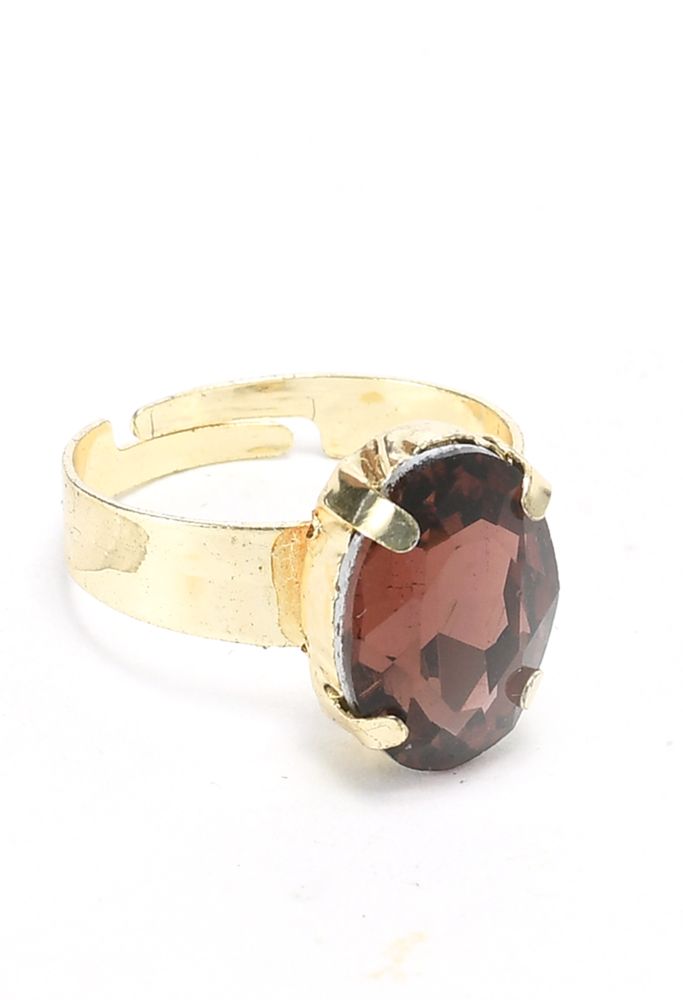 Mominos Fashion Johar Kamal Gold-Polished Finish Stone Choker For Women (Brown) | Grocsy