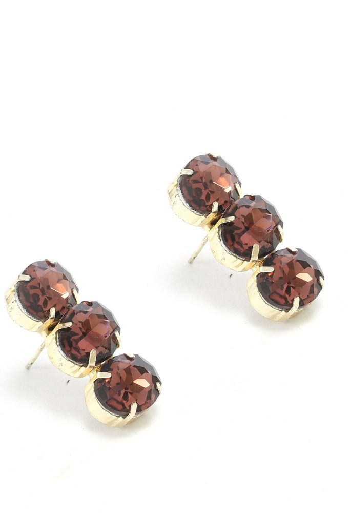 Mominos Fashion Johar Kamal Gold-Polished Finish Stone Choker For Women (Brown) | Grocsy