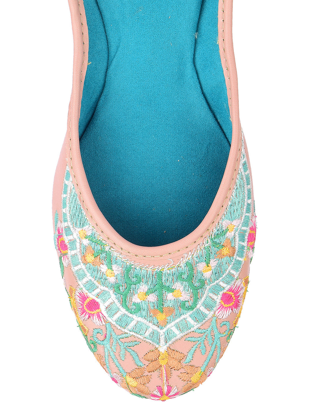 Desi Colour Women Indian Ethnic Footwear-Dual Colour Emb | Grocsy