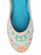 Desi Colour Women Indian Ethnic Footwear-Dual Colour Emb | Grocsy
