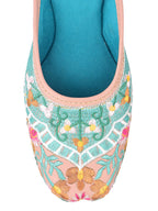 Desi Colour Women Indian Ethnic Footwear-Dual Colour Emb | Grocsy