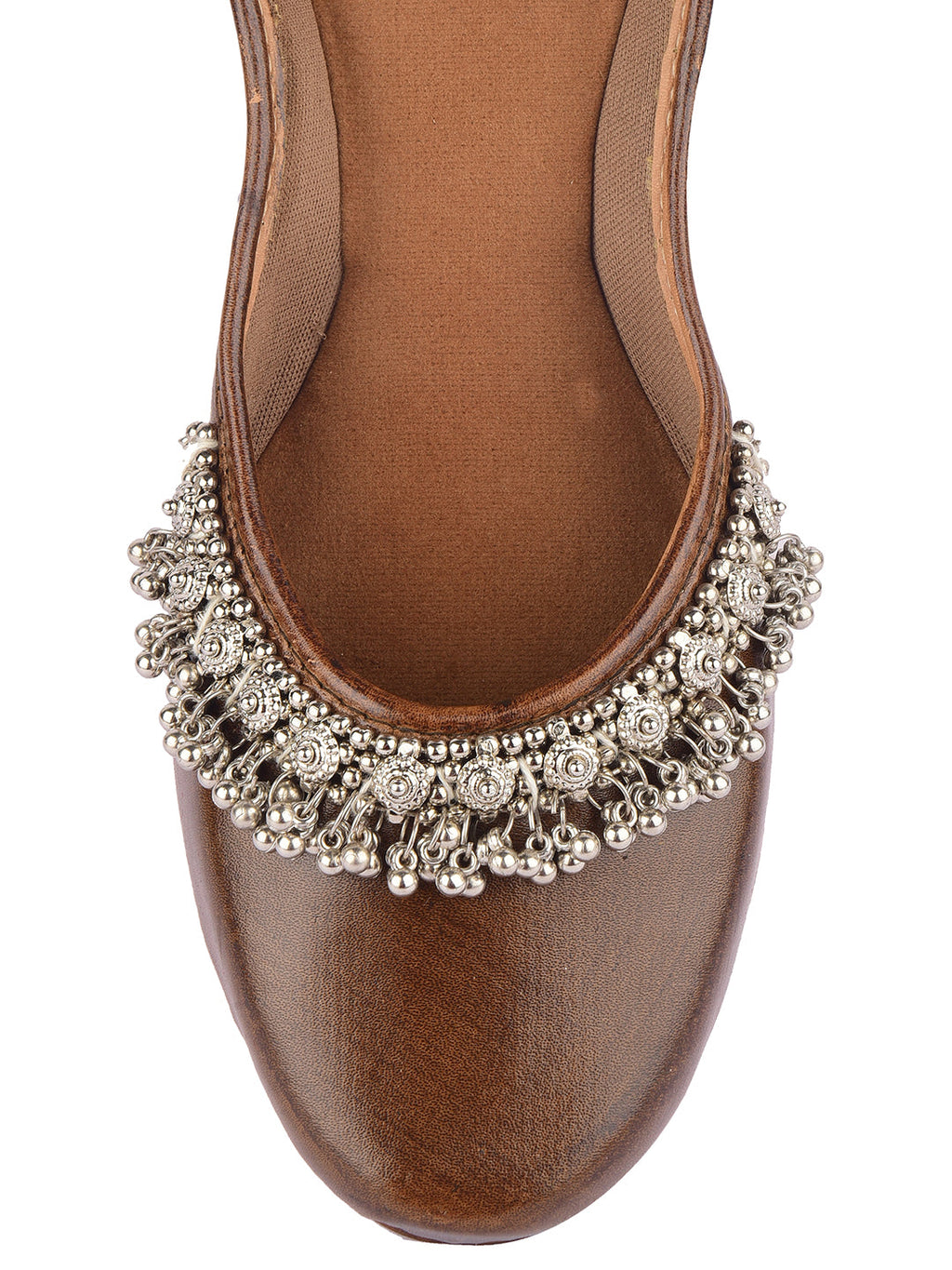 Desi Colour Women Indian Ethnic Footwear-Brown Gungroo | Grocsy