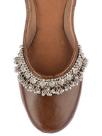 Desi Colour Women Indian Ethnic Footwear-Brown Gungroo | Grocsy