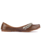 Desi Colour Women Indian Ethnic Footwear-Brown Gungroo | Grocsy