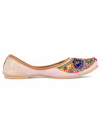 Desi Colour Women Indian Ethnic Footwear-Pink Multi Colour | Grocsy