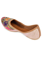 Desi Colour Women Indian Ethnic Footwear-Pink Multi Colour | Grocsy
