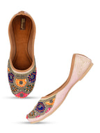 Desi Colour Women Indian Ethnic Footwear-Pink Multi Colour | Grocsy