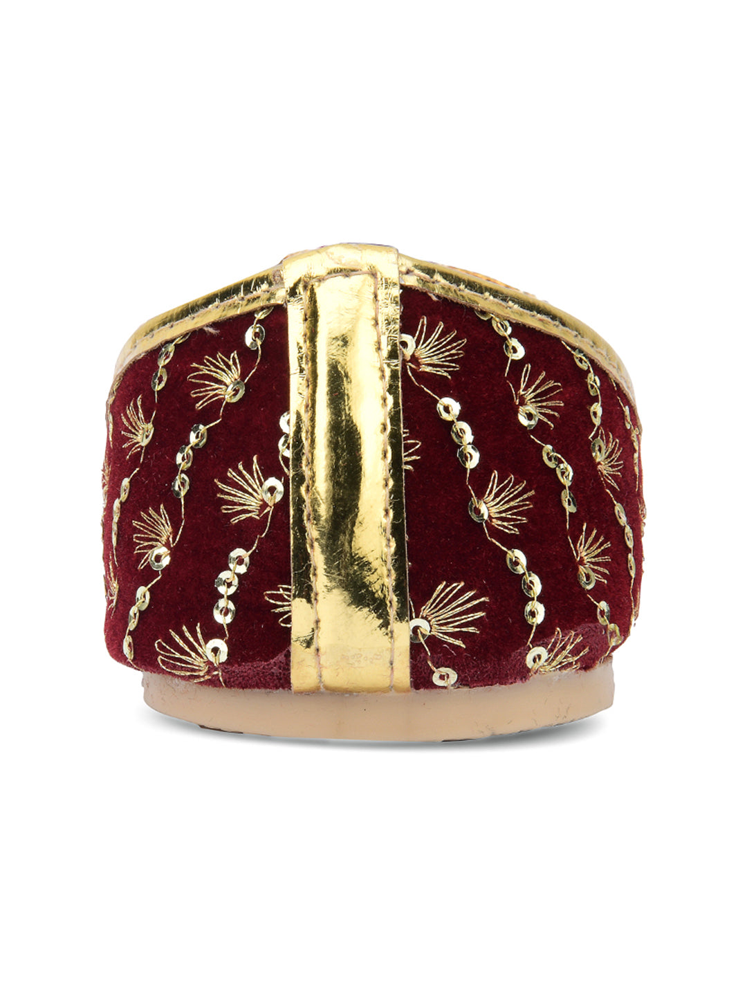 Desi Colour Women Indian Ethnic Footwear-Maroon Star | Grocsy