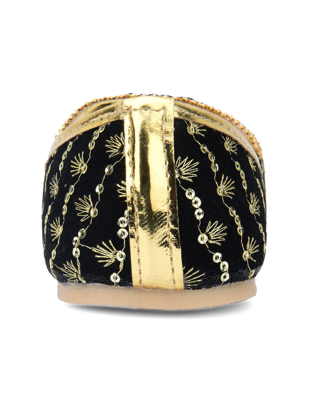Desi Colour Women Indian Ethnic Footwear-Black Star | Grocsy
