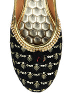 Desi Colour Women Indian Ethnic Footwear-Black Star | Grocsy