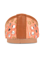 Desi Colour Women Indian Ethnic Footwear-Peach Embroidery | Grocsy