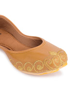 Desi Colour Women Indian Ethnic Footwear-Polish-Tan 1 | Grocsy