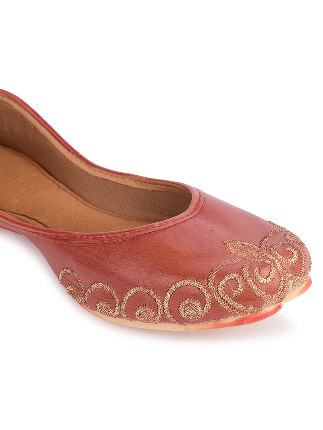 Desi Colour Women Indian Ethnic Footwear-Polish-Dark Brown 1 | Grocsy