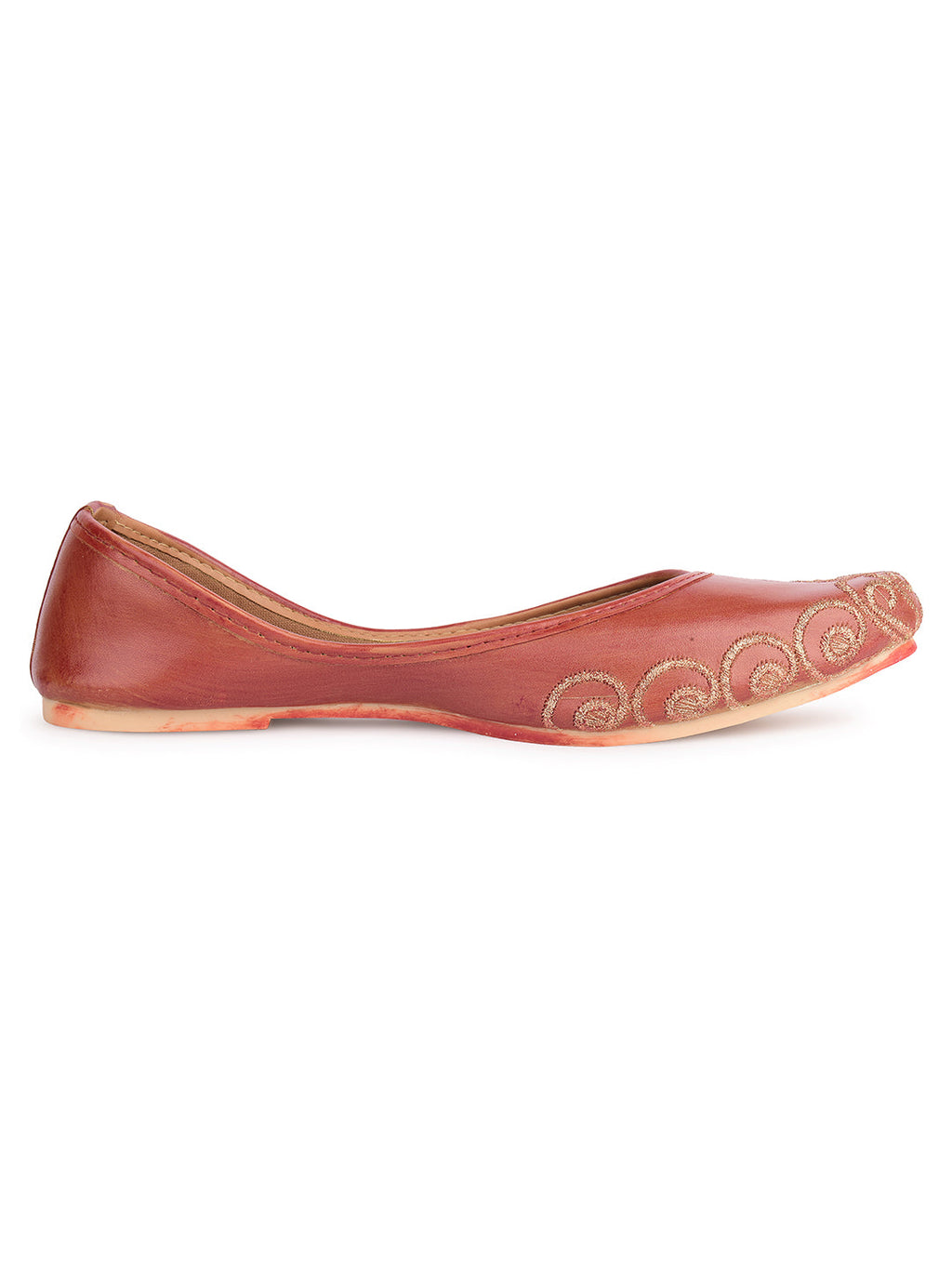Desi Colour Women Indian Ethnic Footwear-Polish-Dark Brown 1 | Grocsy