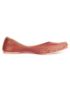 Desi Colour Women Indian Ethnic Footwear-Polish-Dark Brown 1 | Grocsy