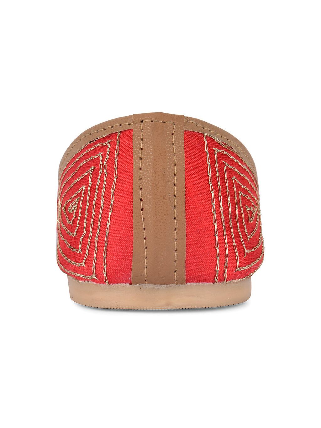 Desi Colour Women Indian Ethnic Footwear-Sleek Pearl-Red | Grocsy