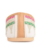 Desi Colour Women Indian Ethnic Footwear-White Zari Work | Grocsy