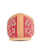 Desi Colour Women Indian Ethnic Footwear-Cushioned Red Zari Woek | Grocsy