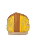 Desi Colour Women Indian Ethnic Footwear-Yellow Dabka | Grocsy