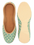 Desi Colour Women Indian Ethnic Footwear-Green Thread | Grocsy