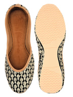 Desi Colour Women Indian Ethnic Footwear-Black Thread | Grocsy