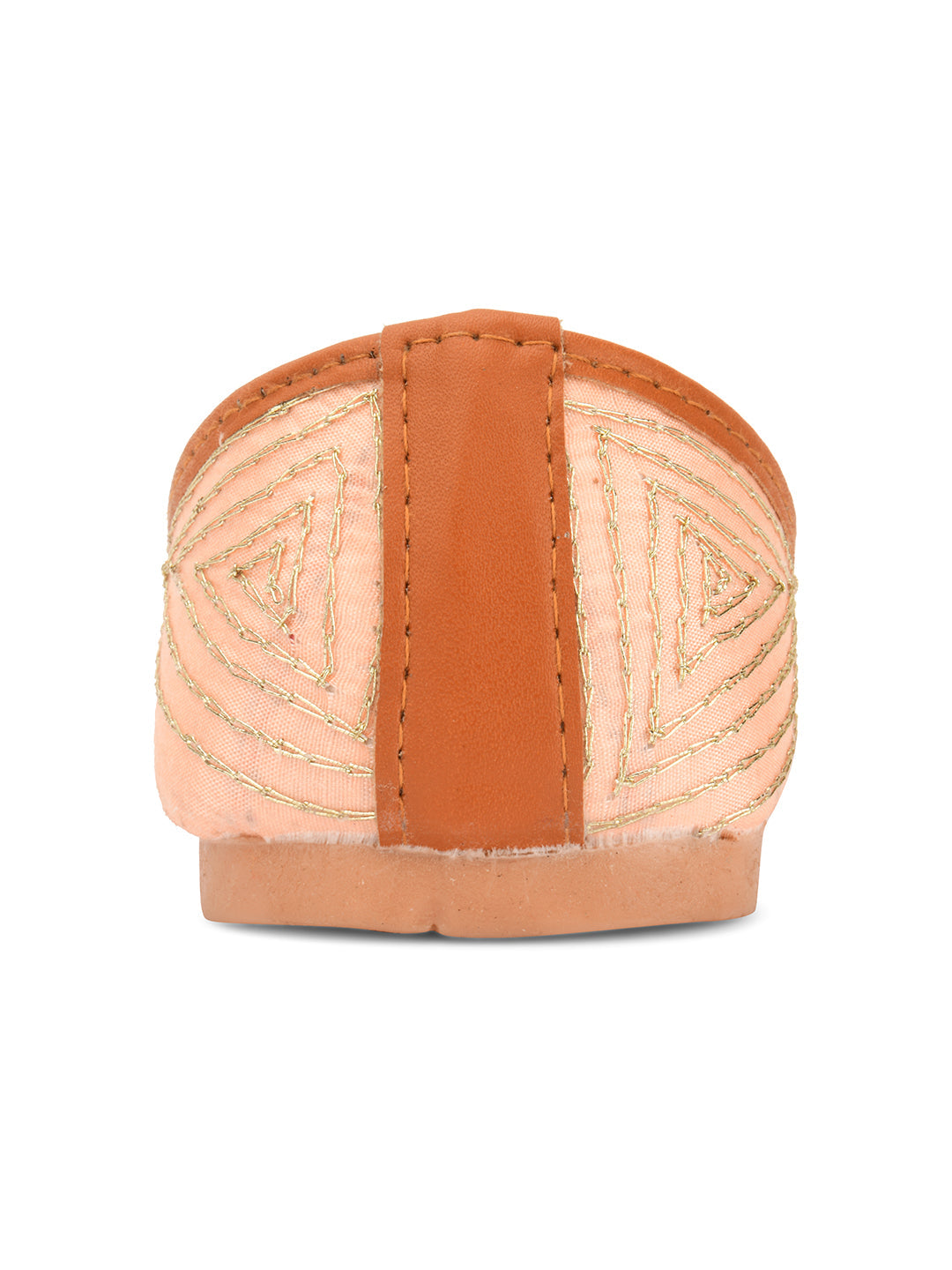 Desi Colour Women Indian Ethnic Footwear-Peach Pearl | Grocsy