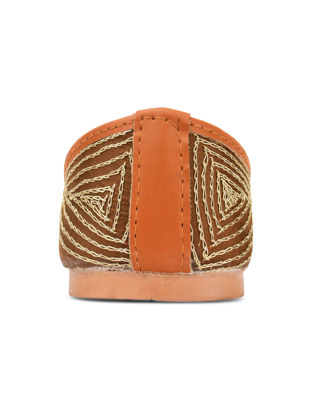 Desi Colour Women Indian Ethnic Footwear-Copper Dabka | Grocsy