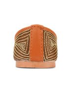 Desi Colour Women Indian Ethnic Footwear-Copper Dabka | Grocsy