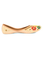 Desi Colour Women Indian Ethnic Footwear-Gold Multicolour | Grocsy