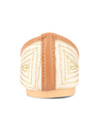 Desi Colour Women Indian Ethnic Footwear-White Dabka | Grocsy