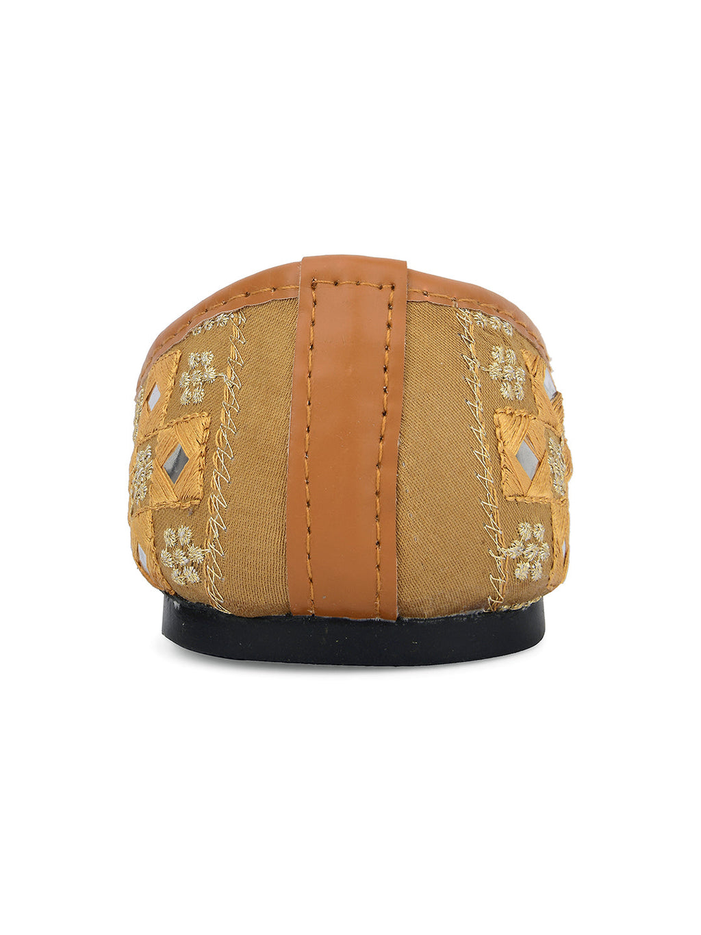 Desi Colour Women Indian Ethnic Footwear-Mini Mirror Emb- Gold | Grocsy