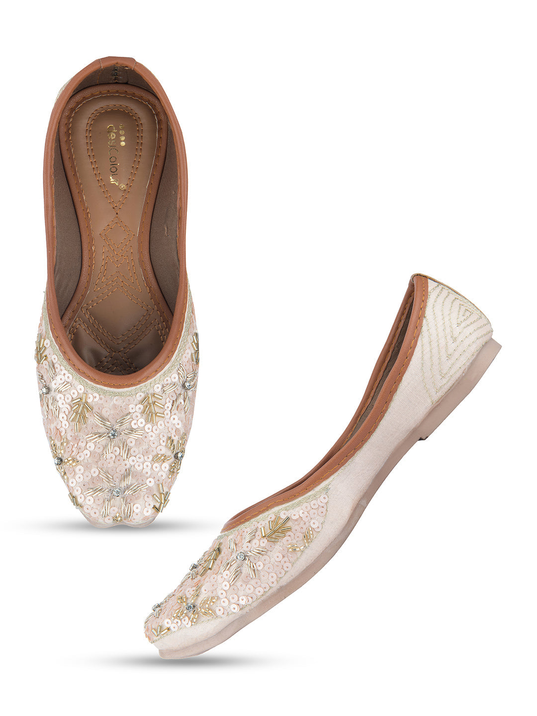 Desi Colour Women Indian Ethnic Footwear-Heavy Emb -3 | Grocsy