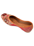 Desi Colour Women Indian Ethnic Footwear-Maroon Velvet Emb | Grocsy