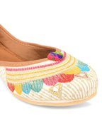 Desi Colour Women Indian Ethnic Footwear-Multi Flower | Grocsy