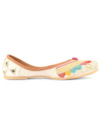 Desi Colour Women Indian Ethnic Footwear-Multi Flower | Grocsy