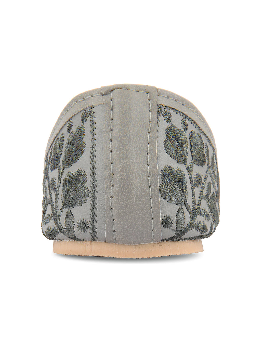 Desi Colour Women Indian Ethnic Footwear-Grey Heavy Work-LR | Grocsy