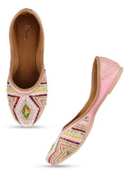 Desi Colour Women Indian Ethnic Footwear-Rhombus Pearl Emb | Grocsy