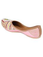 Desi Colour Women Indian Ethnic Footwear-Rhombus Pearl Emb | Grocsy