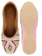 Desi Colour Women Indian Ethnic Footwear-Rhombus Pearl Emb | Grocsy