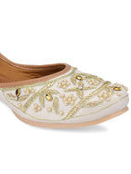 Desi Colour Women Indian Ethnic Footwear-Pearl Dabka | Grocsy