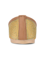 Desi Colour Women Indian Ethnic Footwear-Gold Multi | Grocsy
