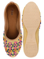 Desi Colour Women Indian Ethnic Footwear-Gold Multi | Grocsy