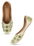 Desi Colour Women Indian Ethnic Footwear-Mini Dabka-Mirror Jarkan 4 | Grocsy