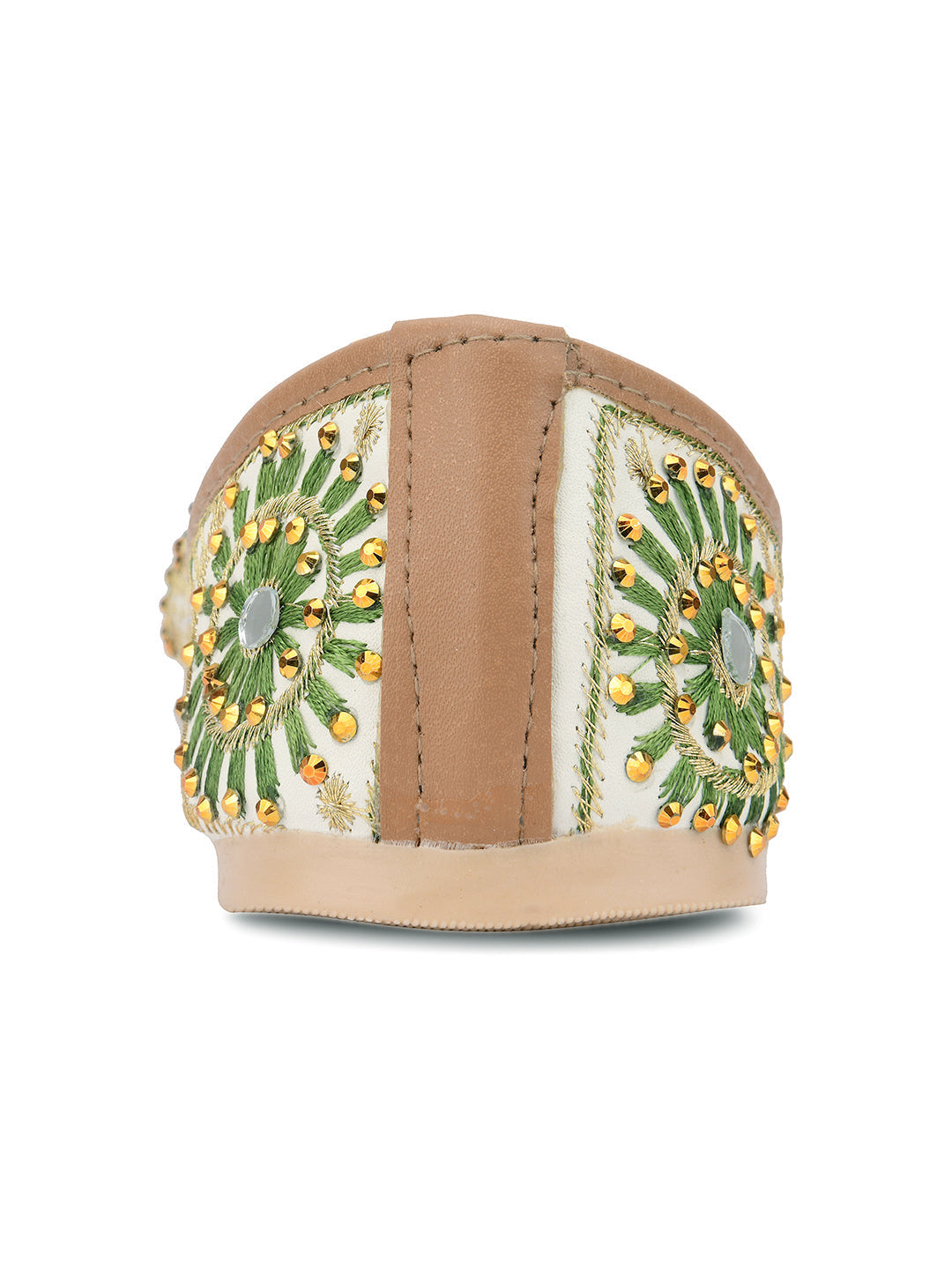 Desi Colour Women Indian Ethnic Footwear-Mini Dabka-Mirror Jarkan 4 | Grocsy