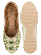 Desi Colour Women Indian Ethnic Footwear-Mini Dabka-Mirror Jarkan 4 | Grocsy