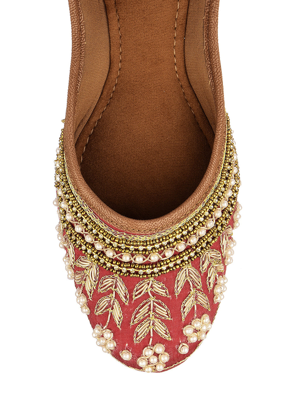 Desi Colour Women Indian Ethnic Footwear-Party Collection - Red | Grocsy