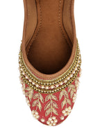 Desi Colour Women Indian Ethnic Footwear-Party Collection - Red | Grocsy